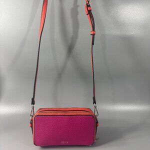 REED Pink/Orange Double-Pokcet Small Shoulder/Crossbody Bag